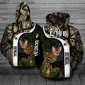 FUNSTUFFPRINT Bengal Cat In The Forest Love Cat 3D Hoodie and Zip Hoodie