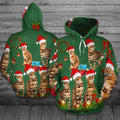 FUNSTUFFPRINT Bengal Christmas 3D Hoodie and Zip Hoodie