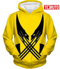 FUNSTUFFPRINT Best Mutant Hero Wolverine Promo Yellow Hd 3D Hoodie and Zip Hoodie
