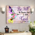 Be Still & Know That I Am God - Hummingbird And Flower - Christian Canvas Prints - Faith Canvas - Bible Verse Canvas 