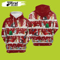 FUNSTUFFPRINT Borzoi Snow Dog Christmas 3D Hoodie and Zip Hoodie