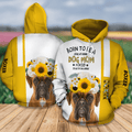 FUNSTUFFPRINT Boxer Sunflower Cute 3D Hoodie and Zip Hoodie