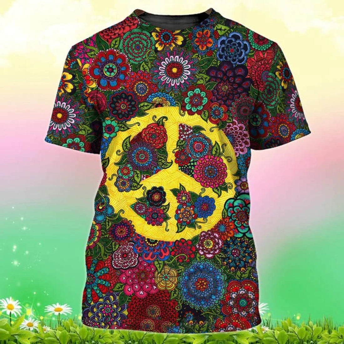 Hippie Shirts For Men And Women, Mushroom Hippie 3D T-Shirt