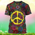 Hippie Shirts For Men And Women, Mushroom Hippie 3D T-Shirt