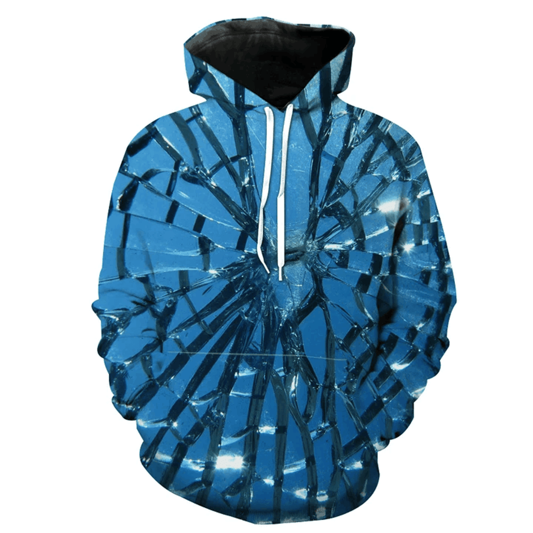 FUNSTUFFPRINT Broken Window 3D Hoodie and Zip Hoodie