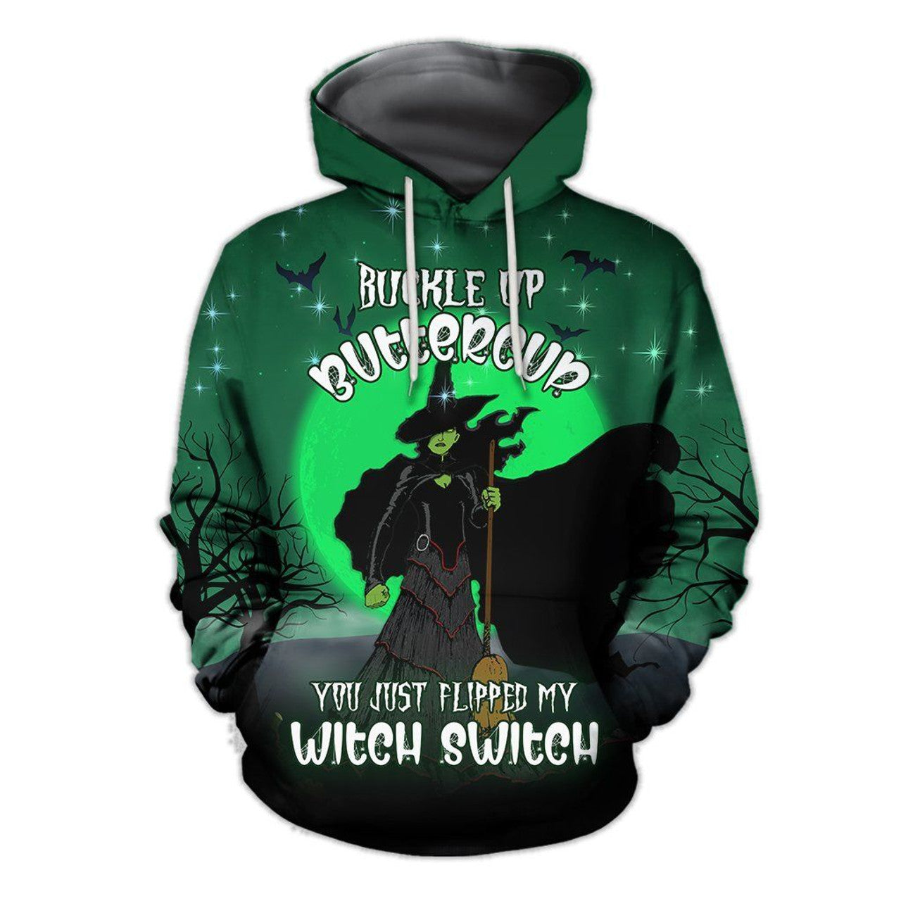 FUNSTUFFPRINT Buckle Up Buttercup You Just Flipped My Witch Switch3D Hoodie and Zip Hoodie