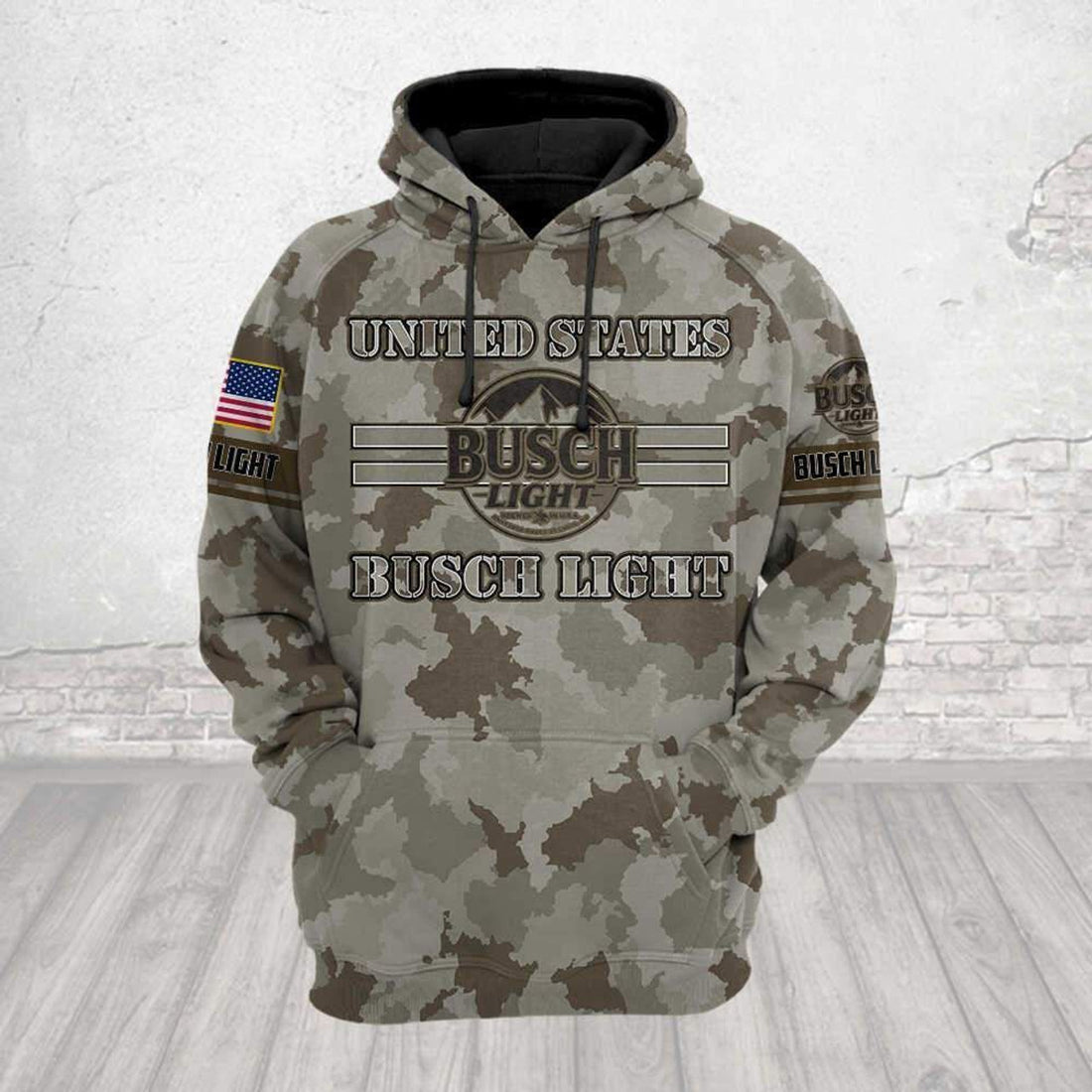 FUNSTUFFPRINT Busch Light Native American 3D Hoodie and Zip Hoodie