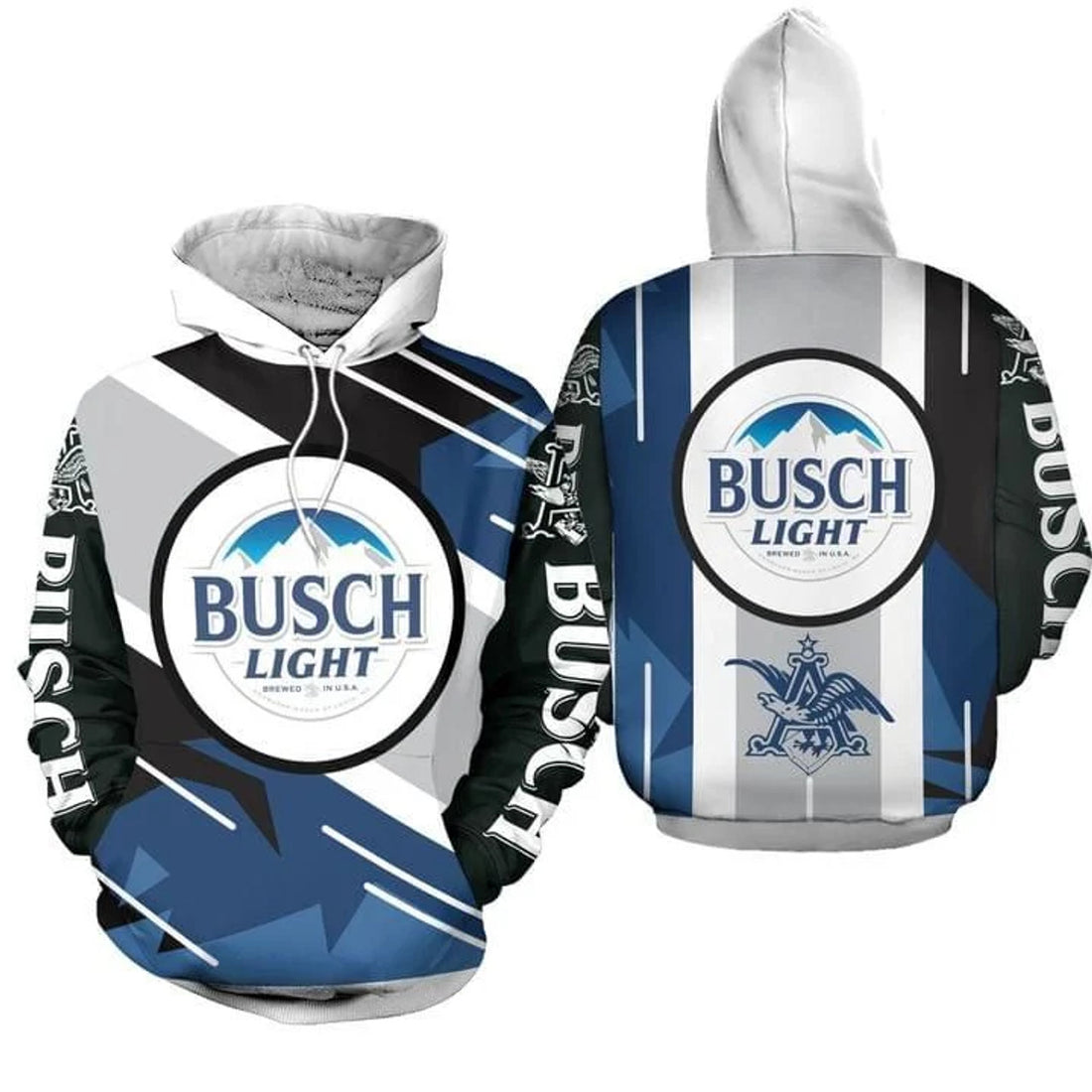 FUNSTUFFPRINT Busch Light Beer Full Printing 3D Hoodie and Zip Hoodie