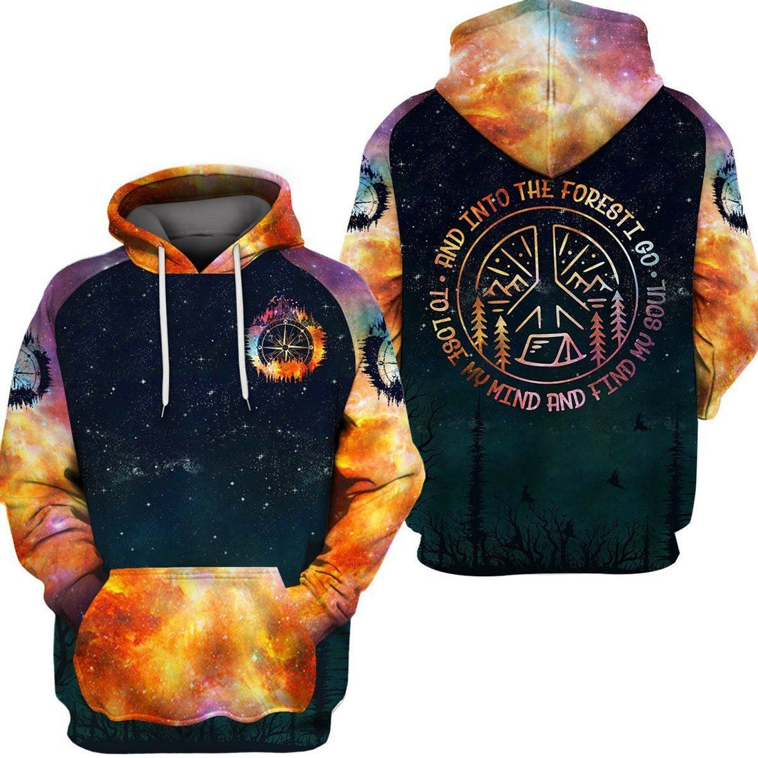 FUNSTUFFPRINT Camp Into Galaxy 3D Hoodie and Zip Hoodie