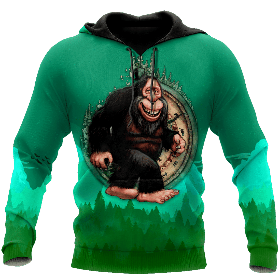 FUNSTUFFPRINT Camping Green Funny Unisex 3D Hoodie and Zip Hoodie