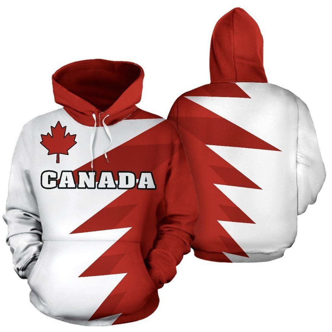 FUNSTUFFPRINT Canada Flag 3D Hoodie and Zip Hoodie