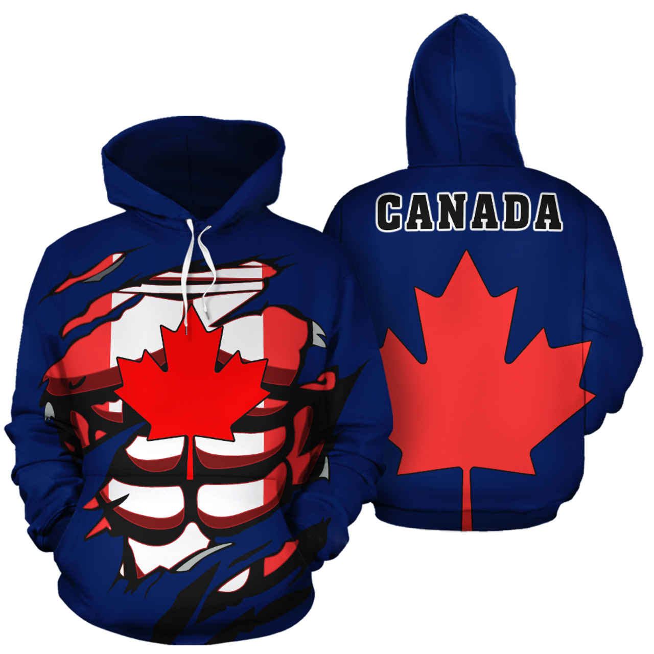 FUNSTUFFPRINT Canada In Me Allover 3D Hoodie and Zip Hoodie