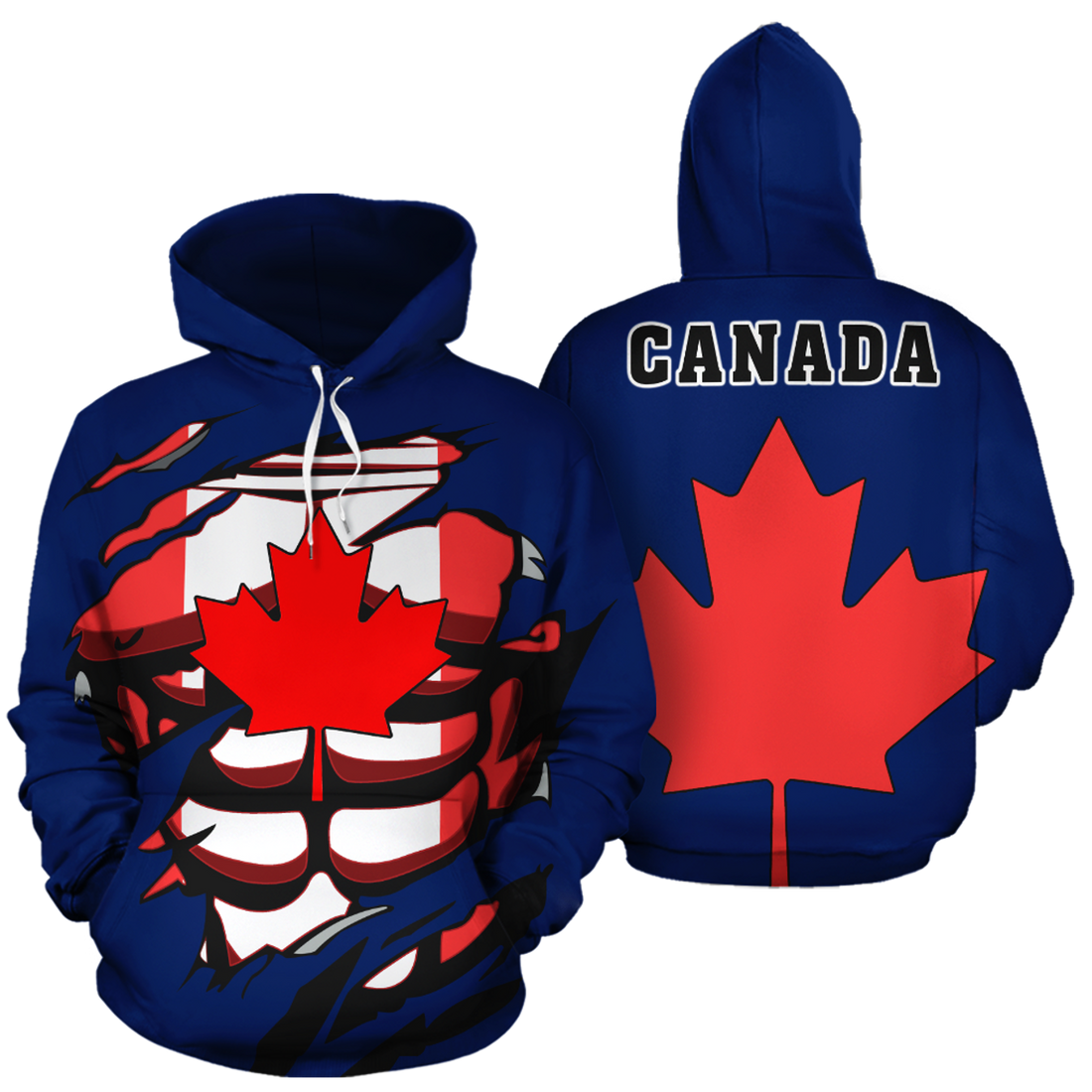 FUNSTUFFPRINT Canada In Me Allover 3D Hoodie and Zip Hoodie