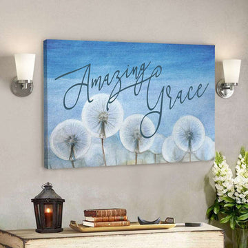 Amazing Grace - Bible Verse Canvas - Scripture Canvas Wall Art 