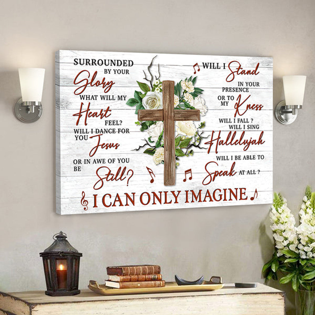 Surrounded by Your Glory What Will My Heart Feel Canvas 1 - Bible Verse Canvas Wall Art - Scripture Canvas 