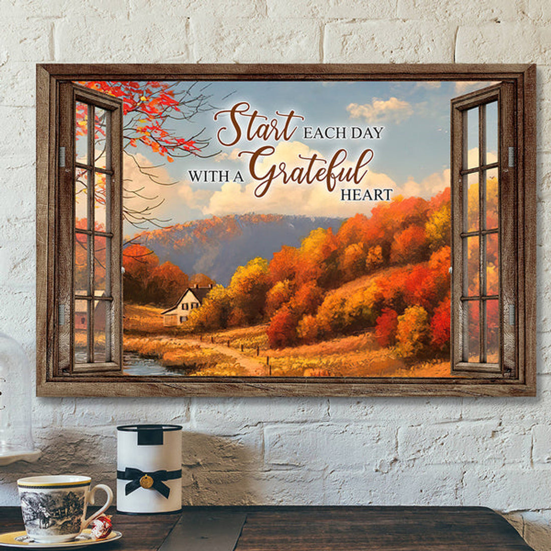 Start Each Day With A Grateful Heart 5 - Bible Verse Canvas - Scripture Canvas Wall Art