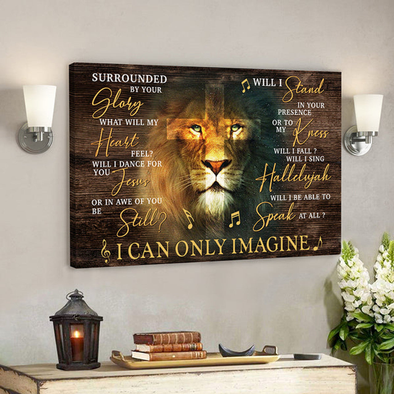 Surrounded by Your Glory What Will My Heart Feel Canvas 2 - Bible Verse Canvas Wall Art - Scripture Canvas 
