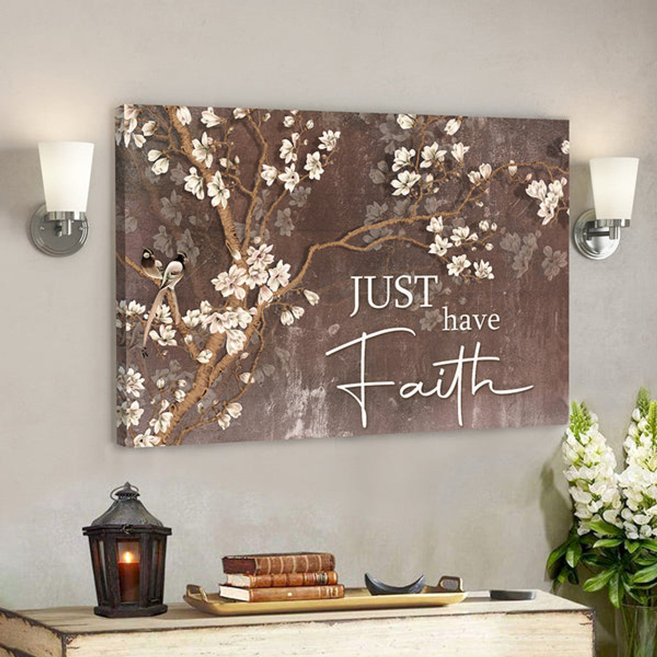 Bible Verse Canvas - Just Have Faith Canvas Wall Art 3 - Scripture Canvas Wall Art