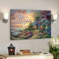 Start Each Day With A Grateful Heart 2 - Bible Verse Canvas - Scripture Canvas Wall Art 