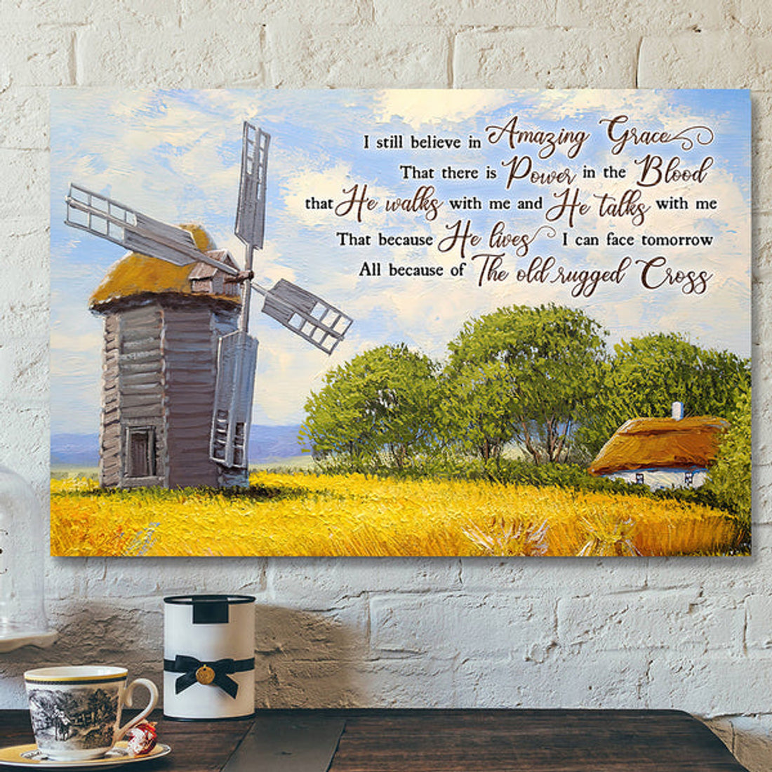 Bible Verse Canvas - God Wall Art - I Still Believe In Amazing Grace Christian Canvas