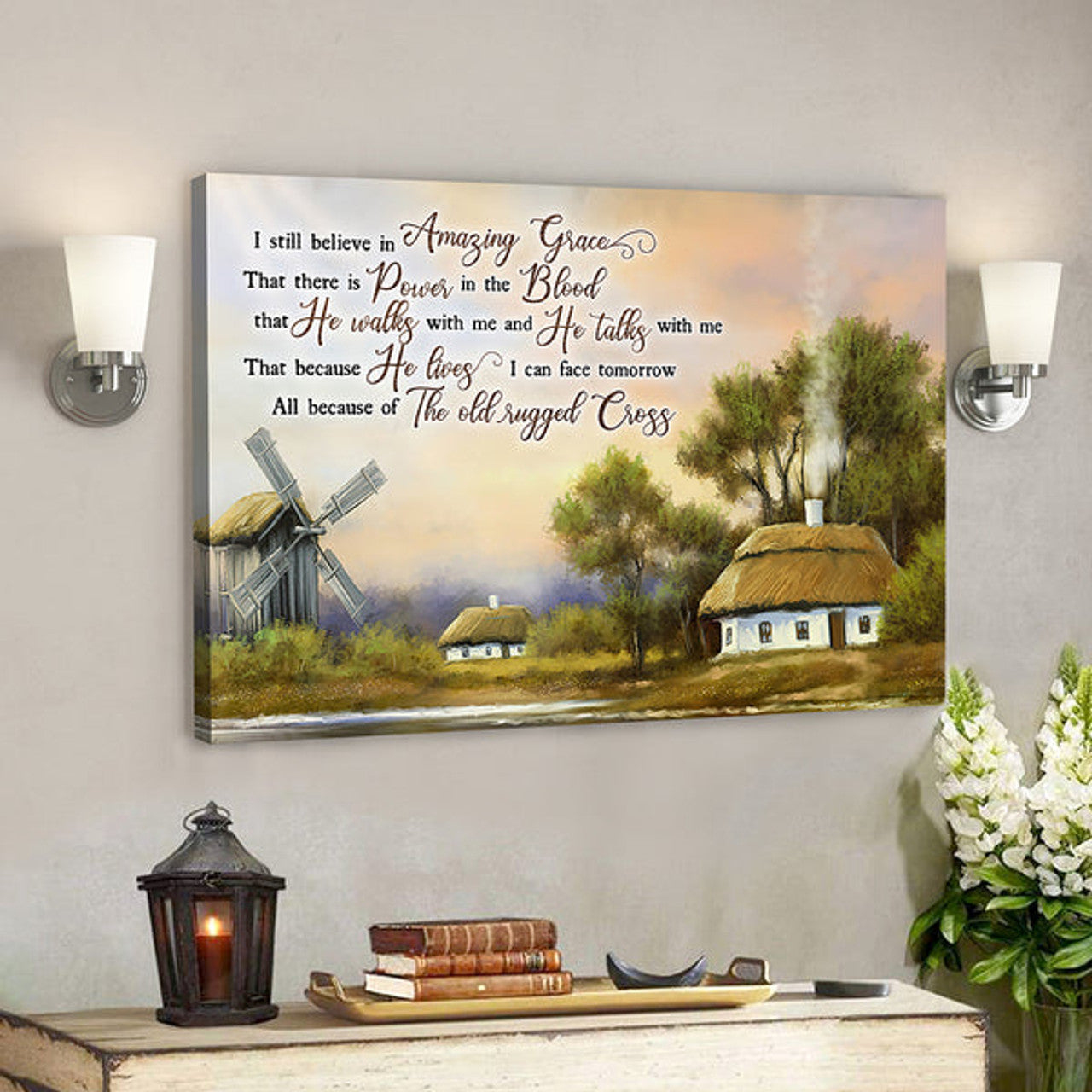 Bible Verse Wall Art Canvas - Jesus Canvas - I Still Believe In Amazing Grace Christian Canvas 