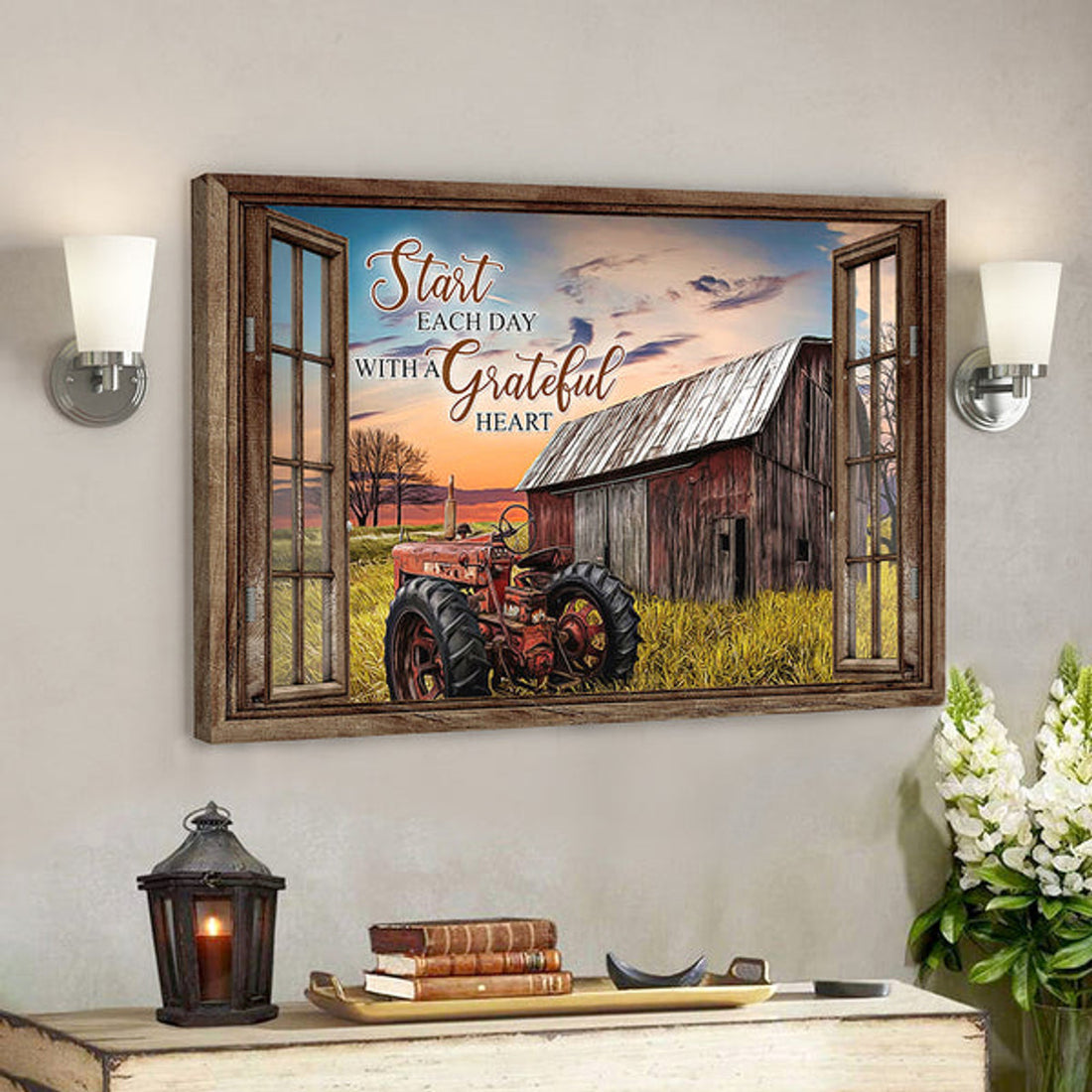 Start Each Day With A Grateful Heart 4 - Bible Verse Canvas - Scripture Canvas Wall Art 