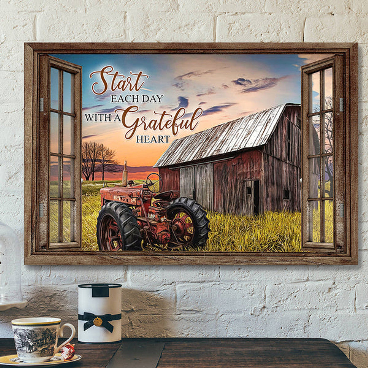 Start Each Day With A Grateful Heart 4 - Bible Verse Canvas - Scripture Canvas Wall Art