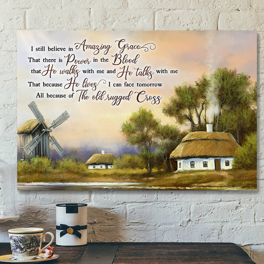 Bible Verse Wall Art Canvas - Jesus Canvas - I Still Believe In Amazing Grace Christian Canvas
