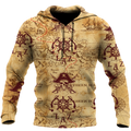 FUNSTUFFPRINT Caribbean Map 3D Hoodie and Zip Hoodie
