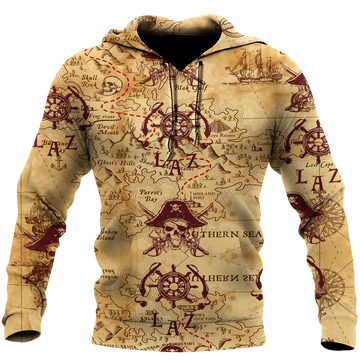 FUNSTUFFPRINT Caribbean Map 3D Hoodie and Zip Hoodie