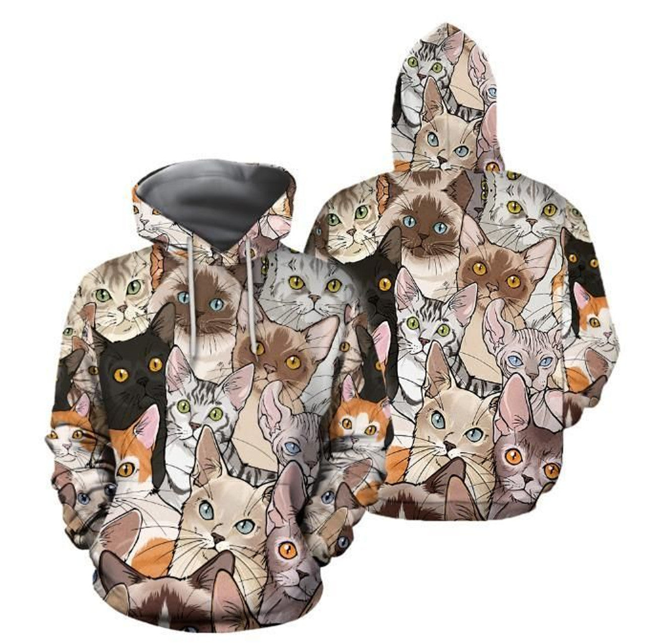 FUNSTUFFPRINT Cat Lover 3D Hoodie and Zip Hoodie