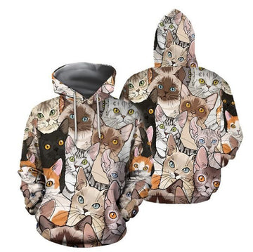 FUNSTUFFPRINT Cat Lover 3D Hoodie and Zip Hoodie