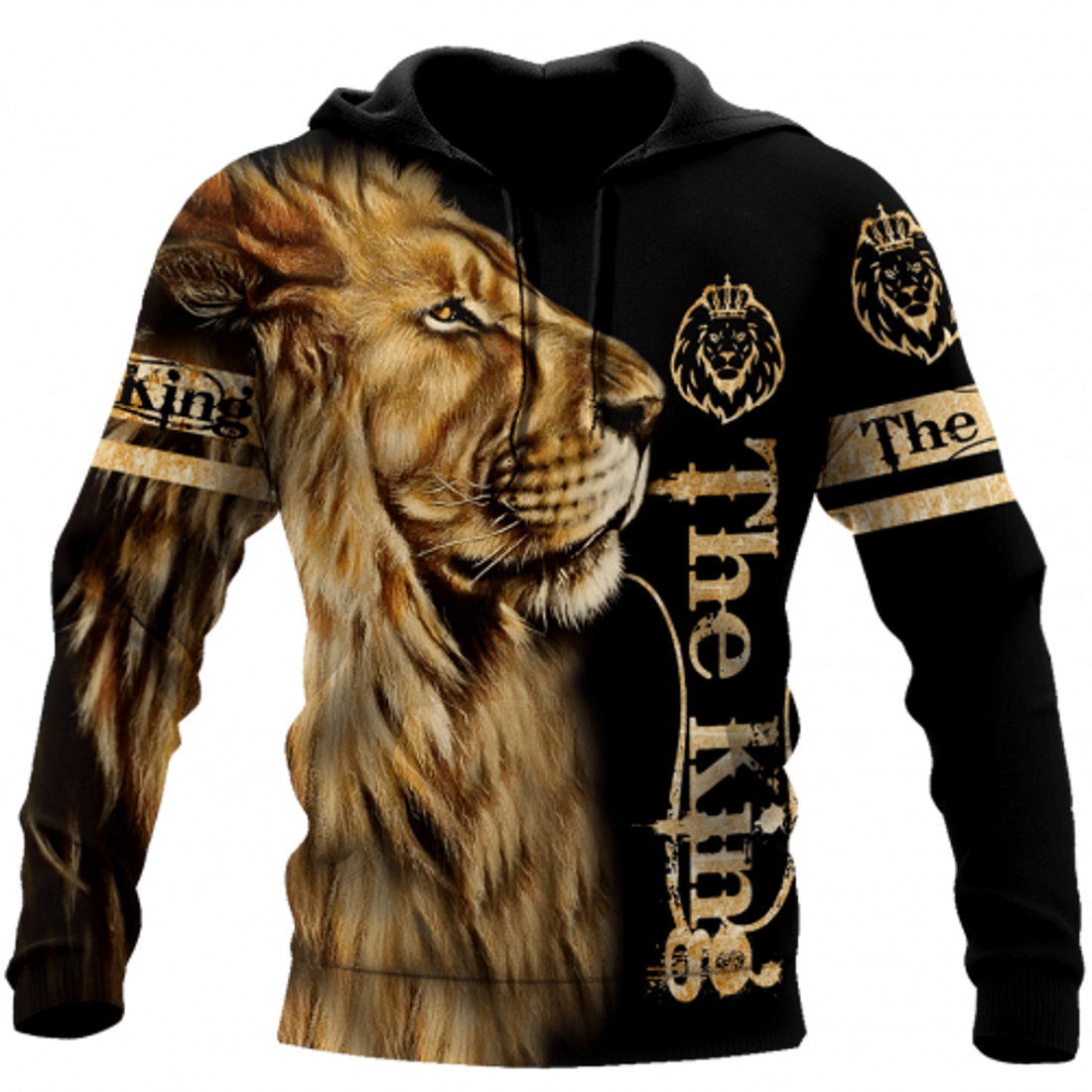 FUNSTUFFPRINT Lion Hoodie The King 3D Hoodie and Zip Hoodie
