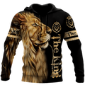 FUNSTUFFPRINT Lion Hoodie The King 3D Hoodie and Zip Hoodie