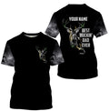 FUNSTUFFPRINT Deer Hunting Best Buckin's Dad Ever Custom Name 3D All Over Printed Shirts Hoodie Father's Day Gift 3D T-shirt
