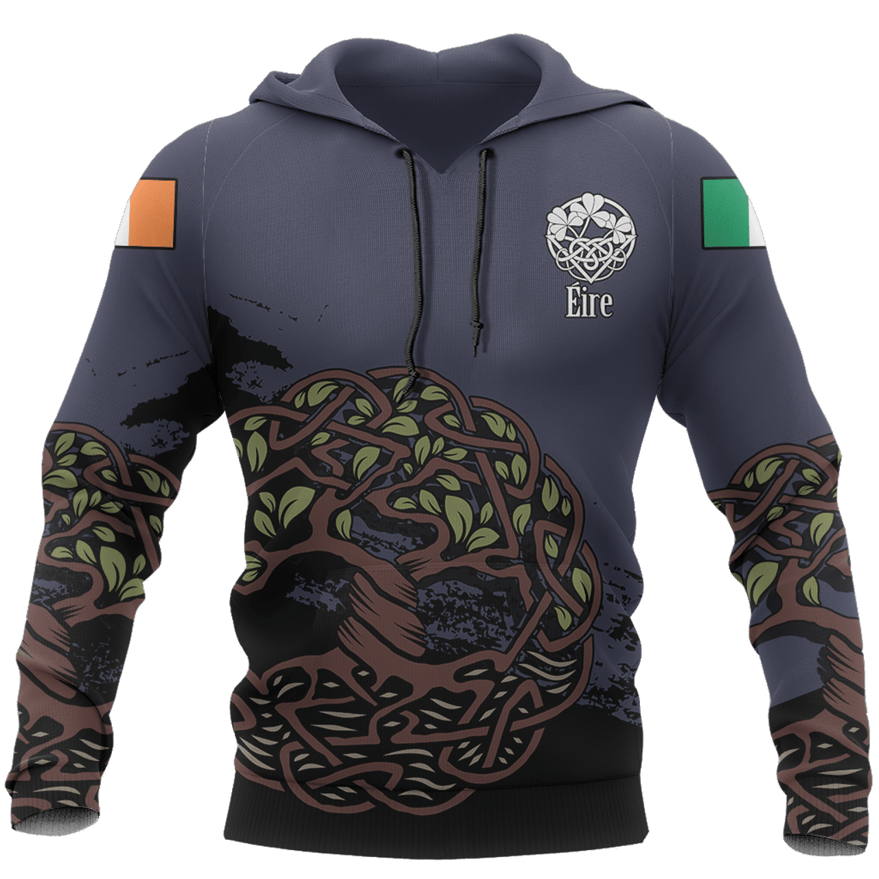 FUNSTUFFPRINT Celtic Tree Of Life Purple Sion ISAU 3D Hoodie and Zip Hoodie