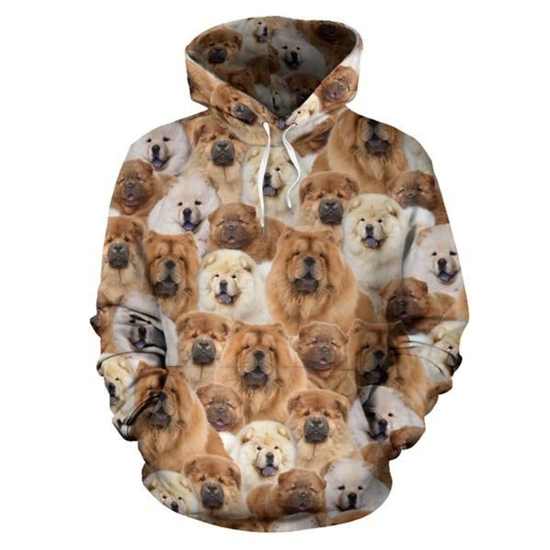 FUNSTUFFPRINT Chow Chow Dog 3D Hoodie and Zip Hoodie