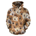 FUNSTUFFPRINT Chow Chow Dog 3D Hoodie and Zip Hoodie