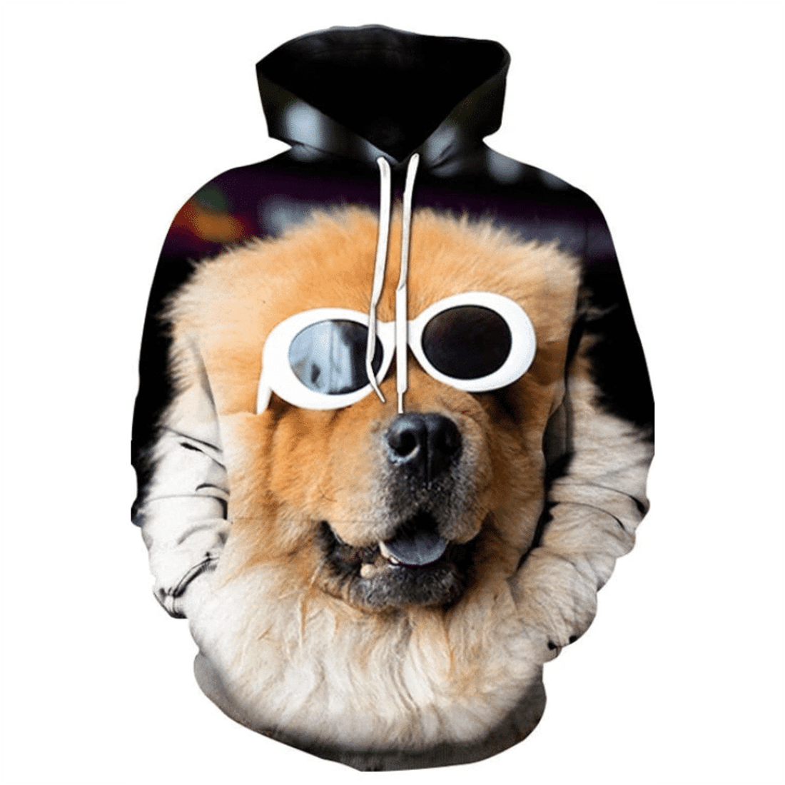 FUNSTUFFPRINT Chow Chow Sunglasses Amazing 3D Hoodie and Zip Hoodie