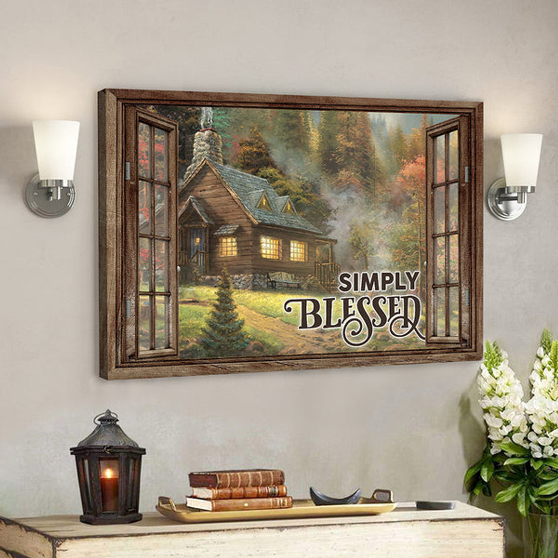 Bible Verse Canvas - Christian Canvas Art - Jesus Canvas - Simply Blessed 