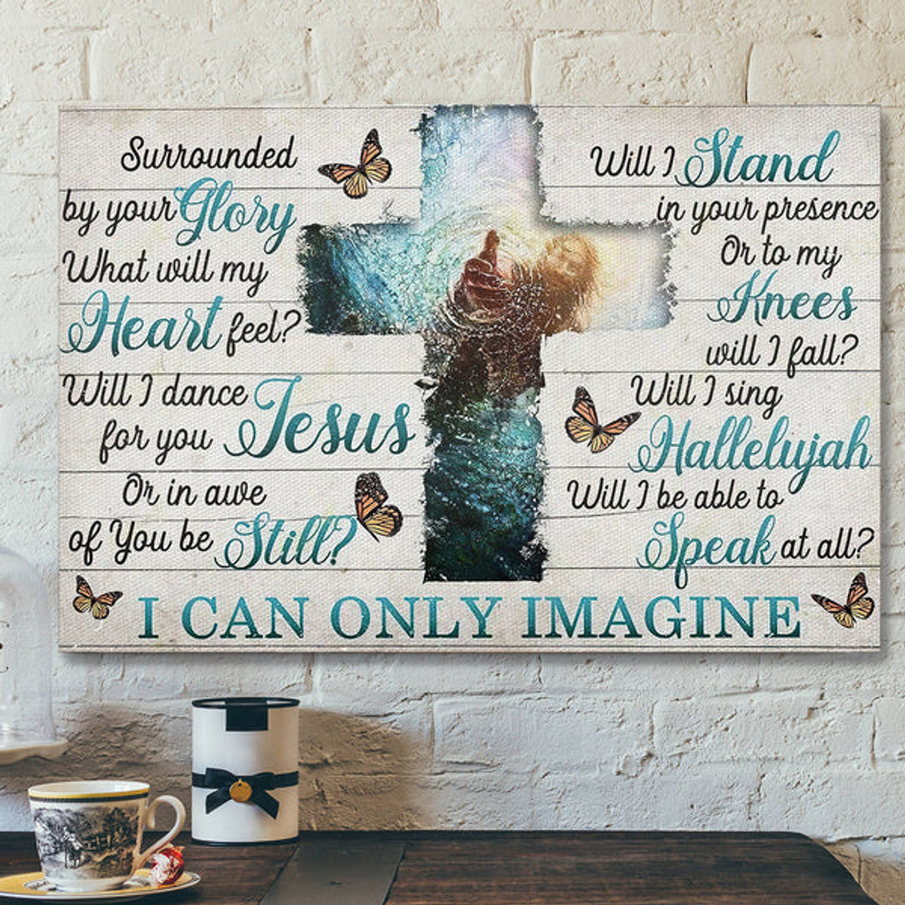 Bible Verse Canvas - Christian Canvas Art - Jesus Canvas - I Can Only Imagine 