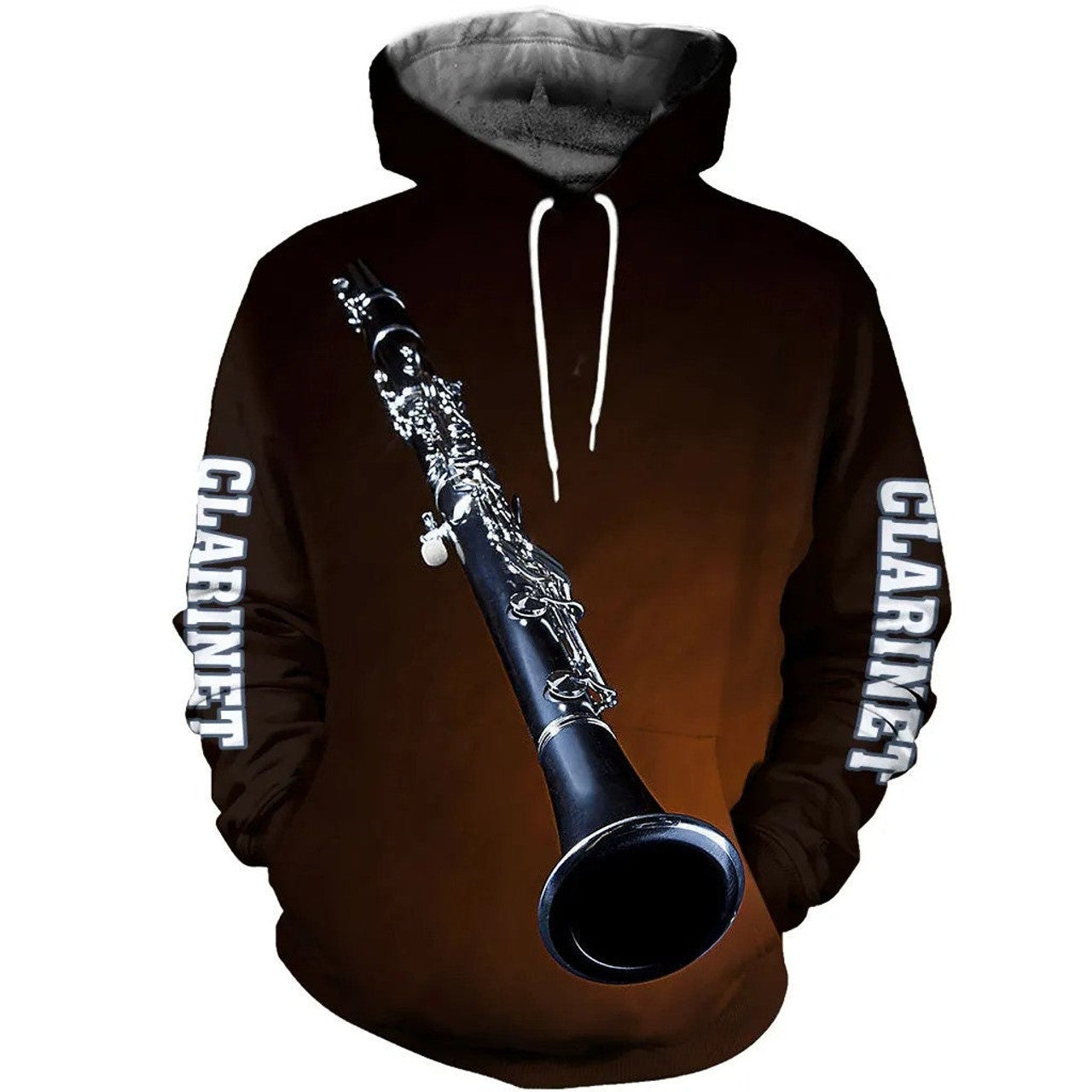FUNSTUFFPRINT Clarinet 3D Hoodie and Zip Hoodie