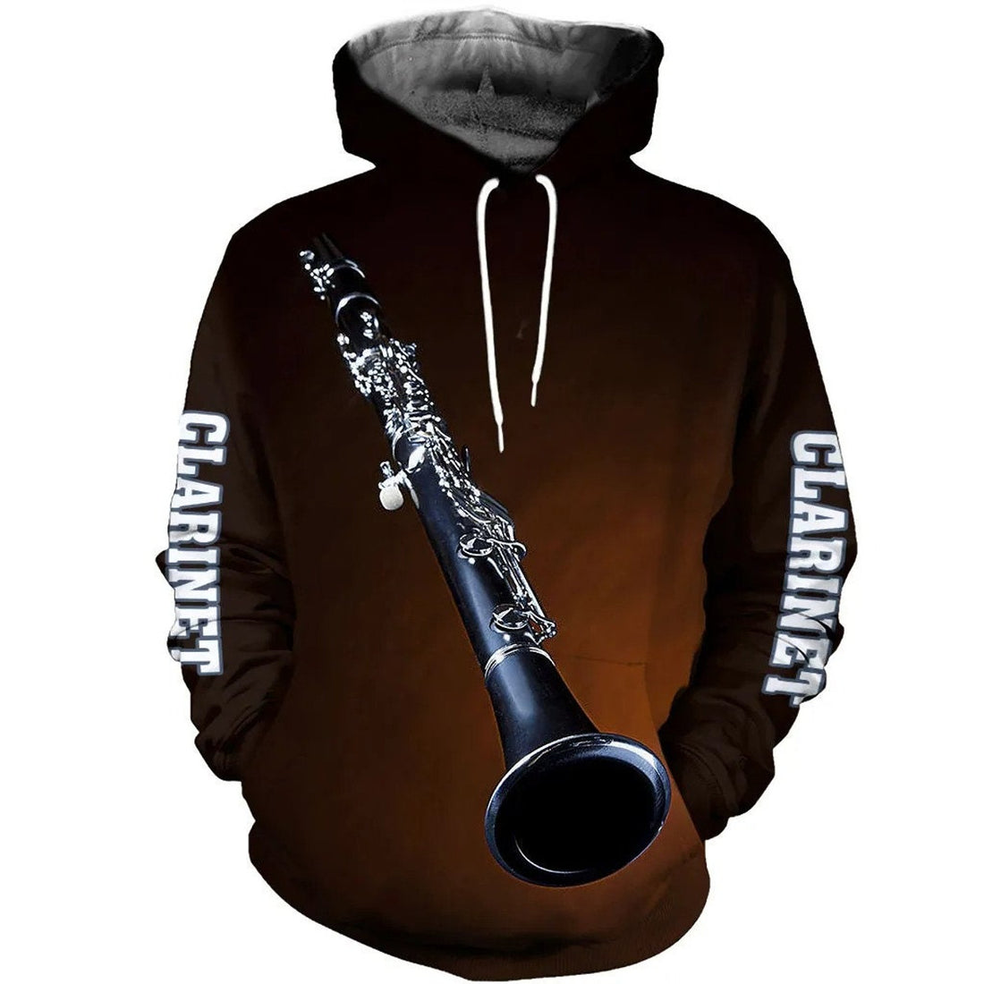 FUNSTUFFPRINT Clarinet 3D Hoodie and Zip Hoodie
