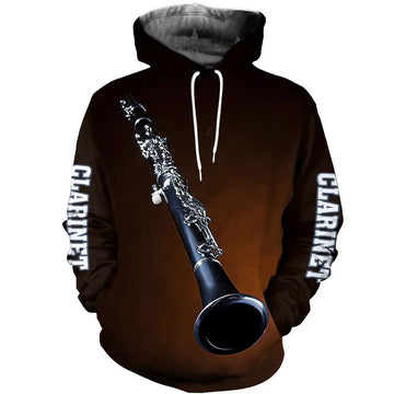 FUNSTUFFPRINT Clarinet 3D Hoodie and Zip Hoodie