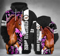 FUNSTUFFPRINT Clydesdale horse 3D Hoodie and Zip Hoodie