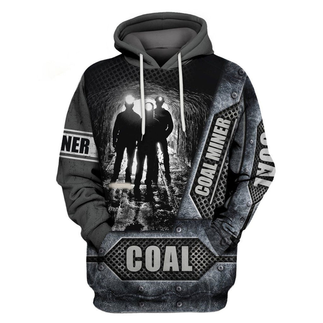 FUNSTUFFPRINT Coal Miner Shirts Unique Coal Miner Rail Of Power Design 3D Hoodie and Zip Hoodie