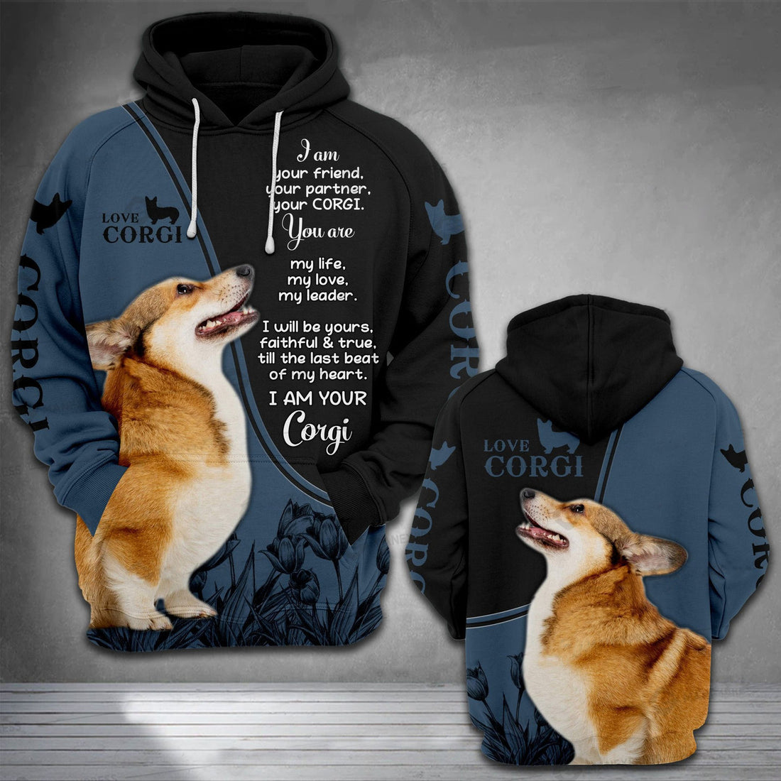 FUNSTUFFPRINT CORGI 3D Hoodie and Zip Hoodie