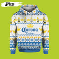 FUNSTUFFPRINT Corona Extra Beer Bottles Ugly Christmas 3D Beer Hoodies 3D Hoodie and Zip Hoodie