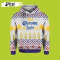 FUNSTUFFPRINT Corona Light Beer Ugly Christmas 3D Hoodie and Zip Hoodie