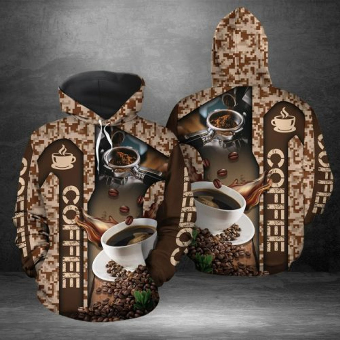 FUNSTUFFPRINT Coffee 3D Hoodie and Zip Hoodie